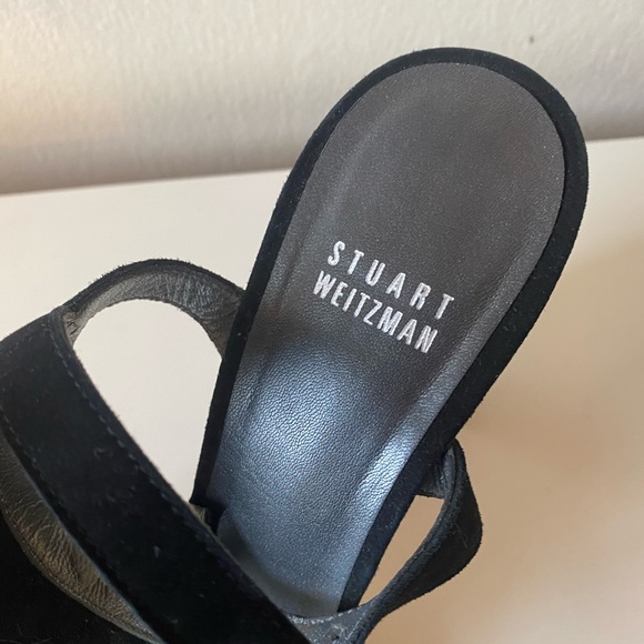 Stuart Weitzman Suede Eyelet Heels Size 7.5 - Picture 3 of 6